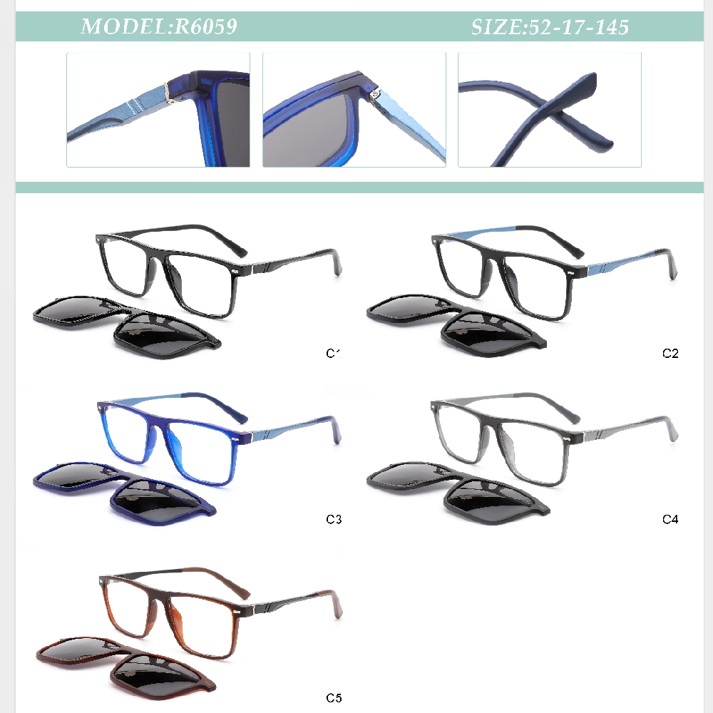 r6000 clip on with aluminum temple