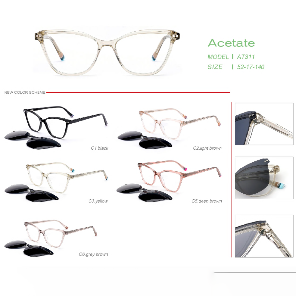 Acetate clip at311 series 10 models